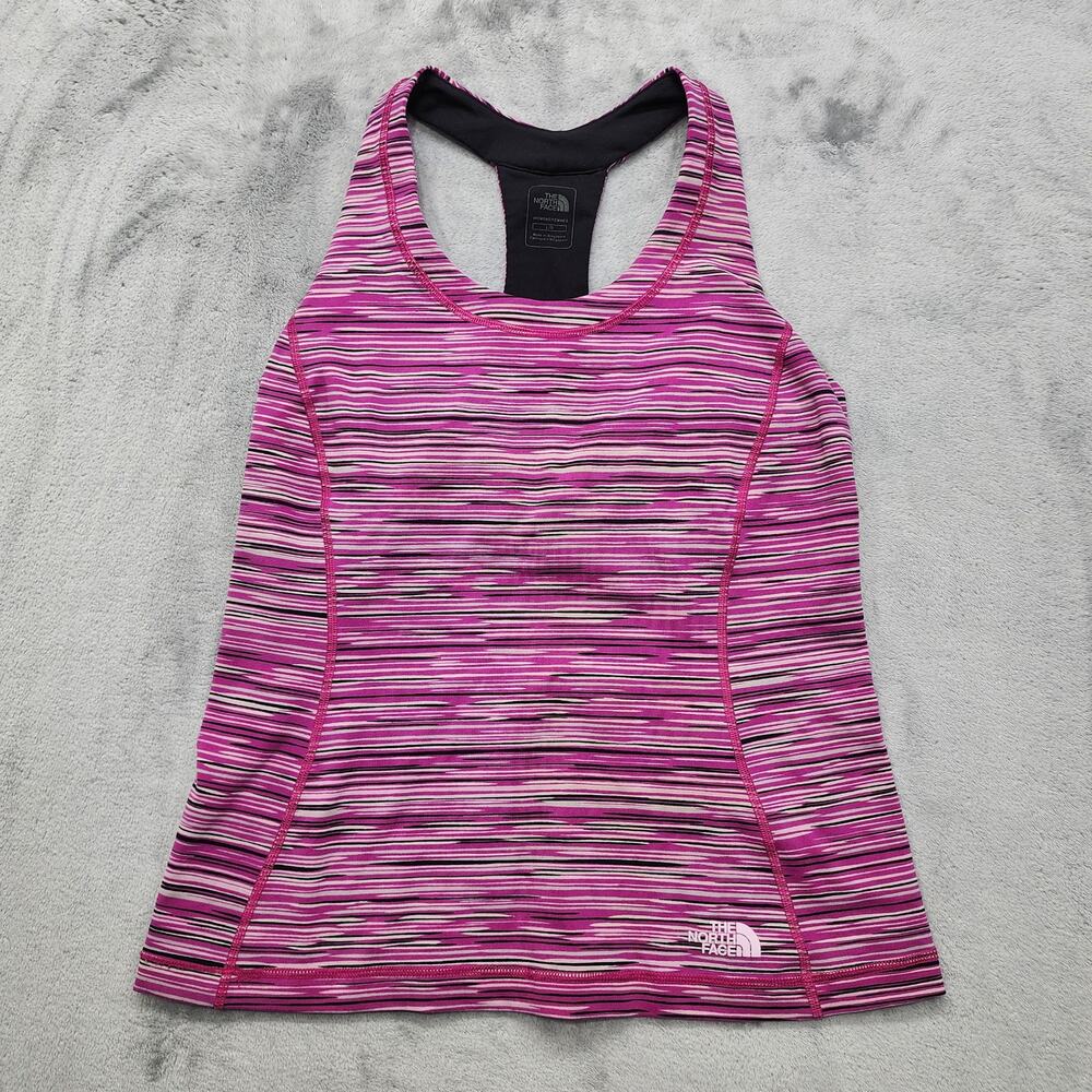 The North Face Top Womens L Pink Black Tadasana VPR Racerback Tank Workout Gym‎